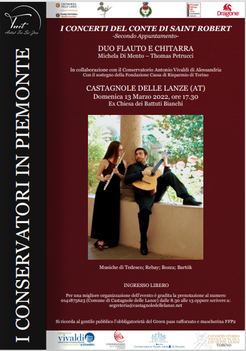 Castagnole delle Lanze: domenica secondo appuntamento con i “Concerti del Conte di Saint Robert”