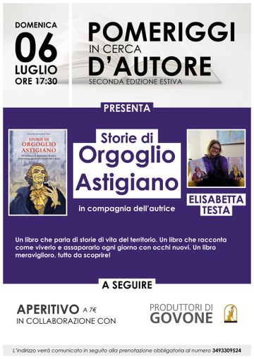 La locandina della presentazione di Orgoglio Astigiano