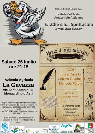 A Mongardino va in scena il "dramma" di Cechov in chiave comica A Mongardino va in scena il "dramma" di Cechov in chiave comica