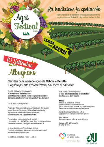 Rinvio, causa previsioni meteo avverse, per l’Agrifestival Cia Rinvio, causa previsioni meteo avverse, per l’Agrifestival Cia