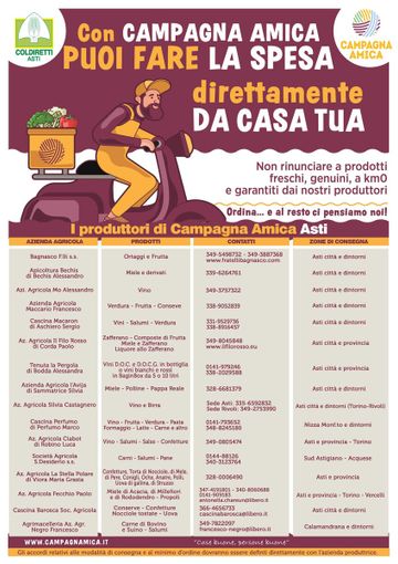 Coldiretti Campagna Amica: aumentano le aziende agricole che portano spesa a domicilio Coldiretti Campagna Amica: aumentano le aziende agricole che portano spesa a domicilio