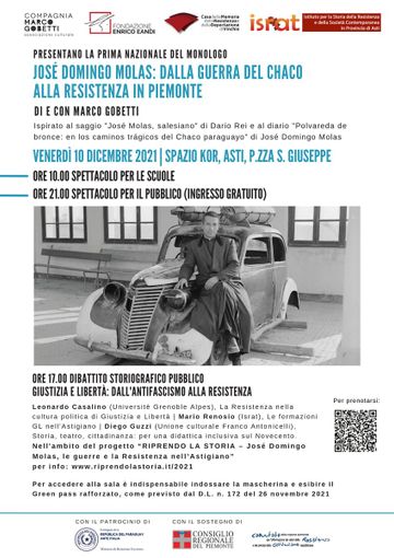 La locandina dello spettacolo in programma stasera allo Spazio Kor