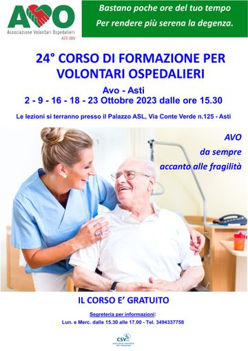 Lcandina del corso A.V.O. Asti per volontari ospedalieri Lcandina del corso A.V.O. Asti per volontari ospedalieri