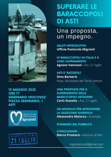 Superare le baraccopoli di Asti. Se ne parlerà in un convegno, promosso dall’Ufficio diocesano Pastorale Migranti Superare le baraccopoli di Asti. Se ne parlerà in un convegno, promosso dall’Ufficio diocesano Pastorale Migranti