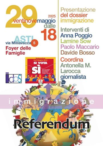 Asti ospita la presentazione del Dossier Statistico Immigrazione 2024: un’occasione per fare chiarezza sul fenomeno migratorio