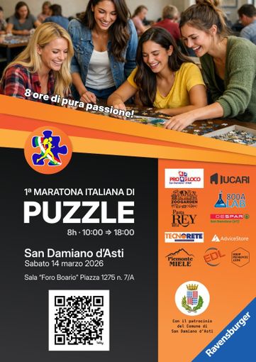 A San Damiano d’Asti la prima maratona italiana di puzzle