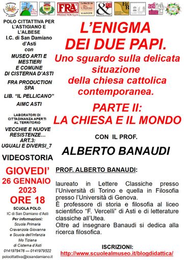 Giovedì videostoria con Alberto Banaudi per il Polo Cittattiva Giovedì videostoria con Alberto Banaudi per il Polo Cittattiva