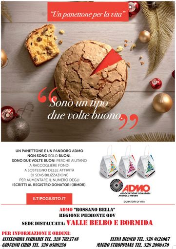 L'ADMO Valli Belbo e Bormida festeggia il Natale con prodotti speciali, disponibili in diversi negozi della provincia