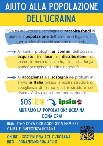 La locandina della raccolta fondi