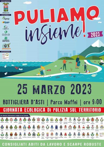 Buttigliera, il 25 marzo appuntamento con "Puliamo insieme" Buttigliera, il 25 marzo appuntamento con "Puliamo insieme"