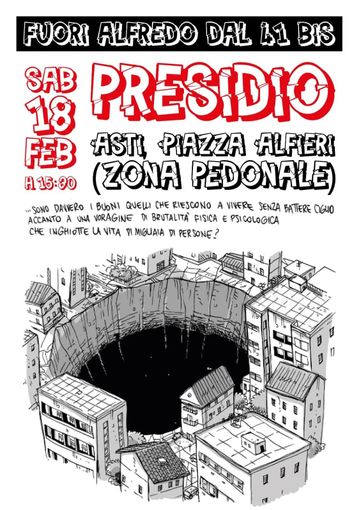 Caso Cospito: oggi pomeriggio ad Asti manifestazione contro il 41 bis