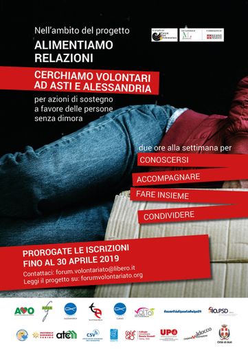 Anche ad Asti si cercano volontari per il progetto “Alimentiamo relazioni” Anche ad Asti si cercano volontari per il progetto “Alimentiamo relazioni”