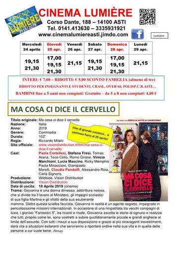 I film del cinema Lumiere fino al 2 maggio