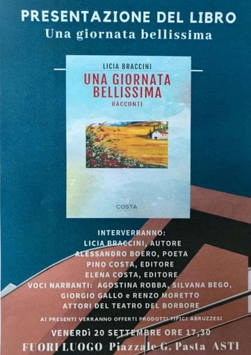 Licia Braccini presenta il suo libro "Una giornata bellissima" al FuoriLuogo di Asti Licia Braccini presenta il suo libro "Una giornata bellissima" al FuoriLuogo di Asti