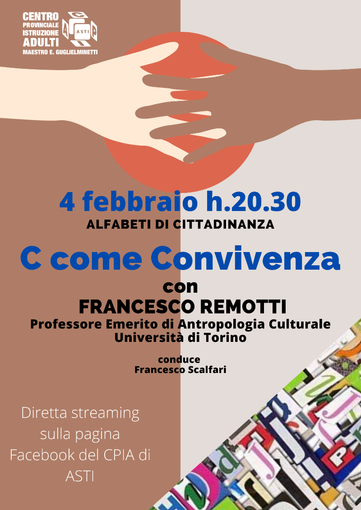 Locandina CPIA Asti sulla diretta streaming del 4 febbraio