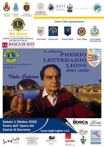 Sabato 1 ottobre la cerimonia del Premio letterario Lions 2021-2022 Sabato 1 ottobre la cerimonia del Premio letterario Lions 2021-2022