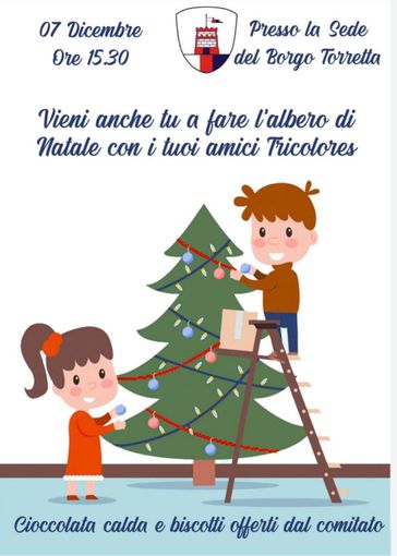 Il Borgo Torretta invita i più piccoli per addobbare l'albero di Natale Il Borgo Torretta invita i più piccoli per addobbare l'albero di Natale