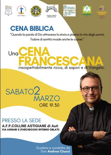 Ad Asti una cena francescana ricca di sapori e vangelo