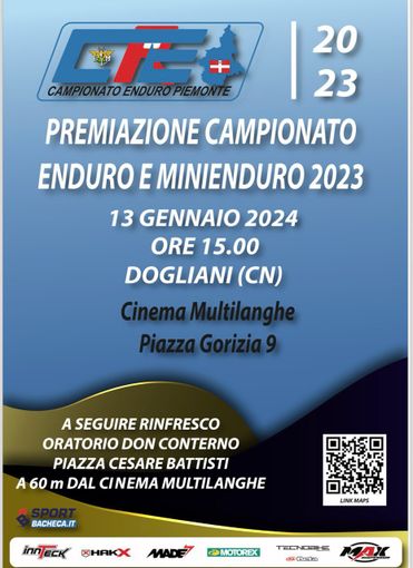 Il moto club Alfieri alla premiazione del Campionato regionale enduro e mini