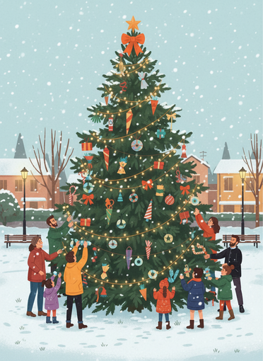 Il  quartiere astigiano che adotta un pino per Natale