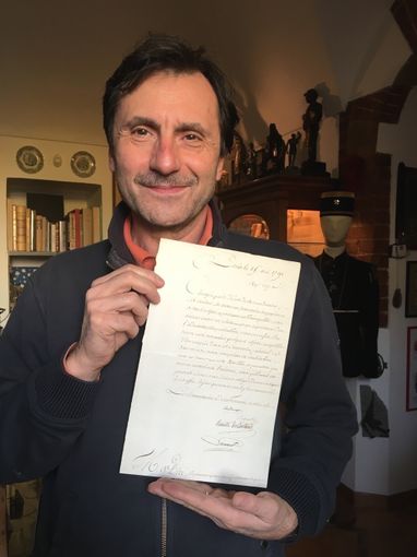 Massimo Tomalino e la carta firmata da Lavoisier nel 1791