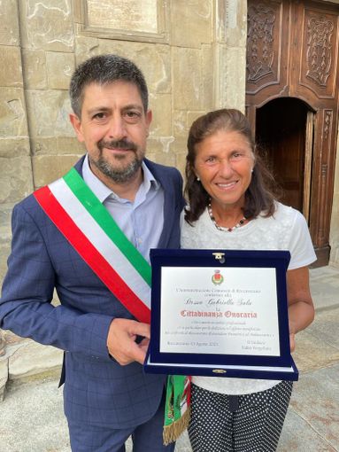 La dottoressa Sala con il sindaco di Roccaverano