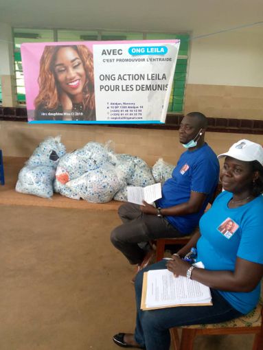 Parte della merce consegnata in Costa d'Avorio