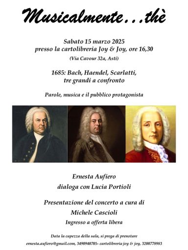 "Musicalmen...thè": ad Asti la musica classica si racconta, tra Bach, Haendel e Scarlatti