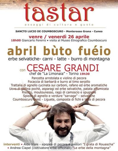 TASTAR: in scena la cultura del gusto a Coumboscuro, si comincia il 26 aprile
