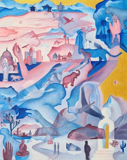 Una delle opere in esposizione Una delle opere in esposizione