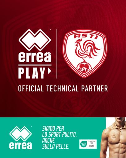 Erreà torna a vestire l’A.S.D. Asti: al via una nuova partnership quadriennale