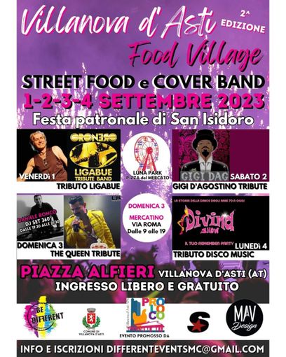 Villanova d'Asti si prepara a quattro serate all'insegna del divertimento