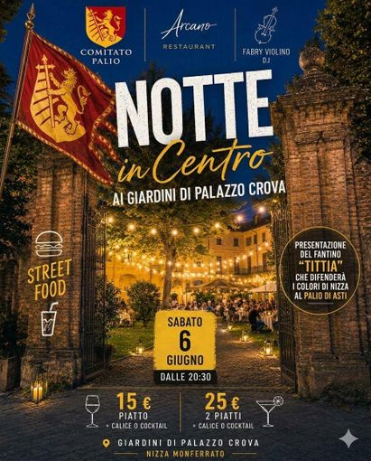 Nizza Monferrato: il comitato Palio scalda i motori con la "Notte in centro" Nizza Monferrato: il comitato Palio scalda i motori con la "Notte in centro"