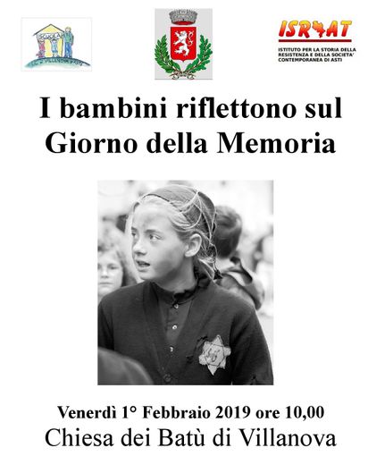 I bambini delle scuole di Villanova d'Asti riflettono sul Giorno della Memoria