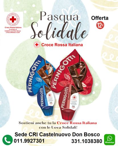 Castelnuovo Don Bosco: in piazza Dante lo stand delle uova solidali della Croce Rossa