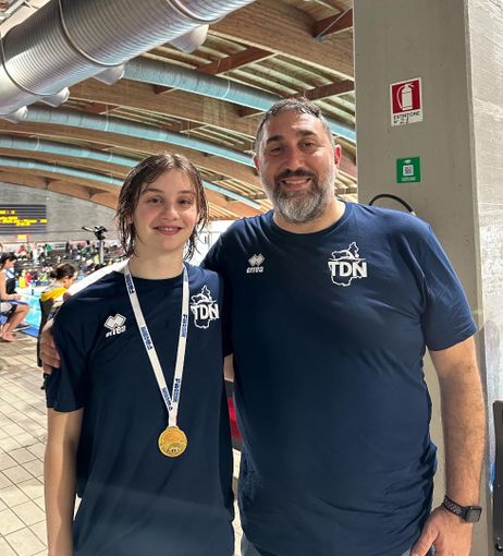 Lucia Tassinario con il suo allenatore Pino Palumbo Lucia Tassinario con il suo allenatore Pino Palumbo