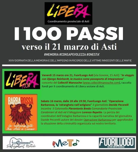 100 passi. FuoriLuogo con Libera per ricordare le vittime di mafia 100 passi. FuoriLuogo con Libera per ricordare le vittime di mafia