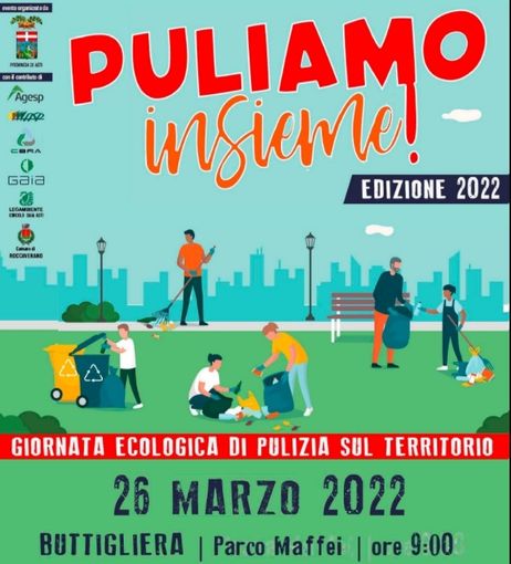 Torna l'iniziativa 'Puliamo Insieme 2022' il 26 e 27 marzo