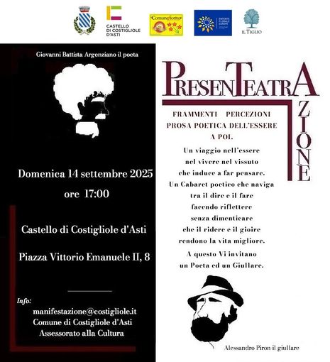 A Costigliole d'Asti un cabaret poetico per riflettere e sorridere A Costigliole d'Asti un cabaret poetico per riflettere e sorridere