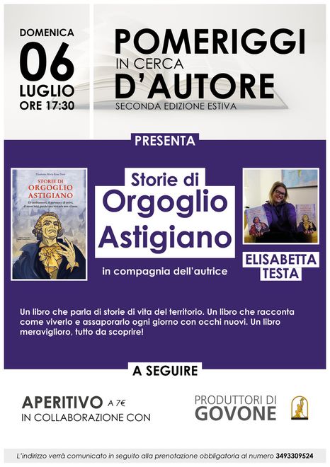 La locandina della presentazione di Orgoglio Astigiano La locandina della presentazione di Orgoglio Astigiano