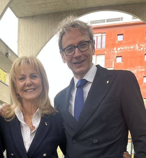 Lavinia Saracco con il presidente Mossino