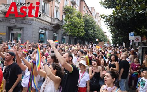 Un'immagine dell'Asti Pride 2024