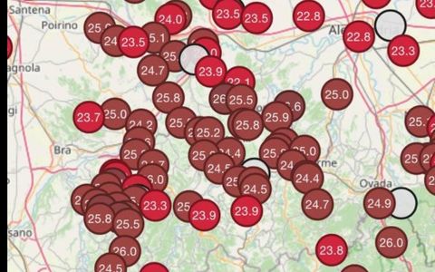 Le impressionanti rilevazioni delle centraline tra albese e astigiano