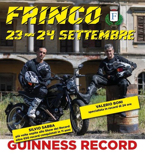 Tentativo di Guinness World Record a Frinco: Boni e Sabba sfidano il limite delle 24 ore in moto su terra