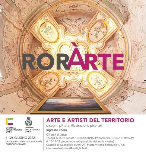 Sabato 4 giugno a Costigliole al via la terza edizione di "RorArte" Sabato 4 giugno a Costigliole al via la terza edizione di "RorArte"