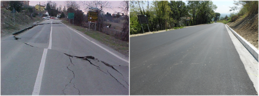 Il "prima e dopo" dei lavori eseguiti in località Sabbionassi Il "prima e dopo" dei lavori eseguiti in località Sabbionassi