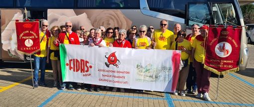 La delegazione Fidas canellese che ha partecipato a un raduno nazionale svoltosi a Gallipoli lo scorso 27 aprile