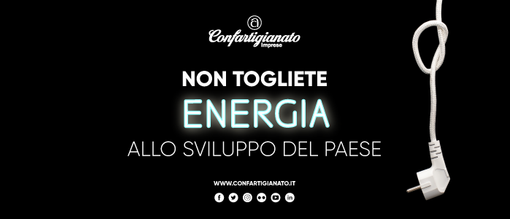 Banner di Confartigianato sul tema del caro-energia Banner di Confartigianato sul tema del caro-energia
