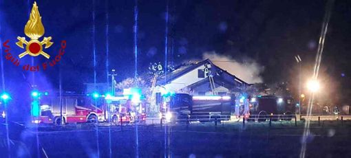 Le immagini dell'intervento dei Vigili del Fuoco nella notte tra il 23 e 24 marzo