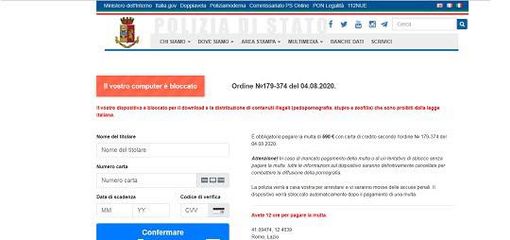 “Il tuo computer è bloccato”: tentativo di estorsione con sito falso della Polizia di Stato